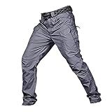 Colcolo Adulto Unissex Calças Casuais De Camuflagem Hip Hop Masculinas Com Vários Bolsos Para Caminhadas Ao Ar Livre- Camping- Pesca - Gray-M Cinza-M