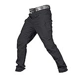 Colcolo Adulto Unissex Calças Casuais De Camuflagem Hip Hop Masculinas Com Vários Bolsos Para Caminhadas Ao Ar Livre Camping Pesca Black L Preto L