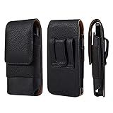 Coldre De Couro Para Celular Com Clipe De Cinto Bolsa De Cinto Para Celular Preta Bolsa De Cintura Para Smartphone Coldre Para Celular Pochete Carteira Com Mosquetão Para Cinto Para Esportes Ao Ar