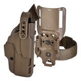 Coldre E Plataforma De Cintura Com Fita De Perna Beretta Apx Cor Coyote Orientação Da Mão Destro