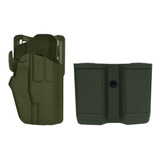 Coldre Evolution I Porta Carregador Duplo Passador Verde