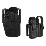 Coldre Evolution I Porta Carregador Duplo Tab Lock Preto