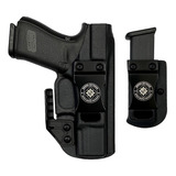 Coldre Kydex Glock G22 Gen5 Com Porta Carregador Velado Iwb