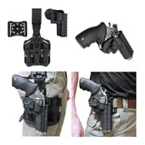 Coldre Revolver 38 Perna Coxa Cintura 8 Tiros Taurus Bélica