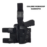 Coldre Robocop Militar Tático Pistola Revólver Preto Canhoto