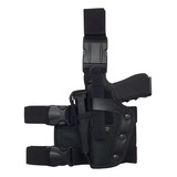 Coldre Robocop Pistola Revólver Perna Airgun Tático Militar Cor Preto Orientação Da Mão Canhoto