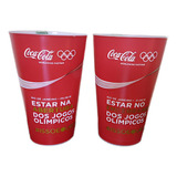 Coleção 2 Copos Coca Cola Olimpiadas Rio 2016 Abertura Encer