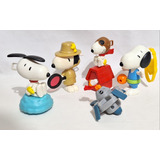 Coleção 5 Bonecos Snoopy Mc Donalds 2018 19 Miniaturas