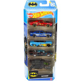 Coleção 5 Carrinhos Hot Wheels Batman Dc