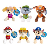 Coleção 6 Bonecos Pelúcia Patrulha Canina Musical Infantil