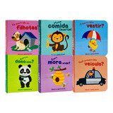 Coleção Abra E Descubra Cartonados E Ilustrados 6 Livros Infantis