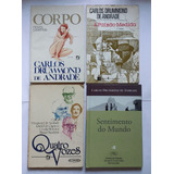 Coleção Com 4 Livros Corpo Novos Poemas A Paixão Medida Quatro Vozes Sentimento Do Mundo Carlos Drummond De Andrade