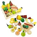 Coleção Comidinhas Kit Frutinhas Com Corte 11 Frutas Faca Caixa Tábua New Art