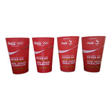 Coleção Completa Com 4 Copos Coca Cola Olimpiadas Rio 2016