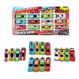 Coleção De Carrinhos Coloridos Super Speed Com 20 Unidades