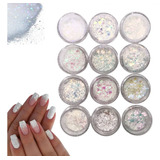 colecao glitter flocos encapsular unhas