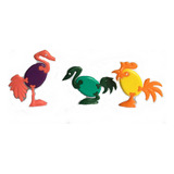 Coleção Kinder Ovo 3 Aves Coloridas K96 N 06 08 09