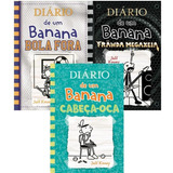 Coleção Kit Diário De Um Banana Vol 16 17 E 18 bola Fora Frawda Megaxeia Cabeça oca Capa Dura