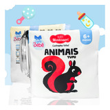 Coleção Livro De Pano Macio Para Bebês Alto Contraste Preto E Branco Sensorial Brinquedo Bebê Chocalho