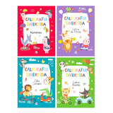 Coleção Para Alfabetização Caligrafia Divertida Aprenda Letras E Números 4 Livros