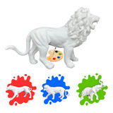 Coleção Safari Pintura Animais Para Colorir Tinta Pincel