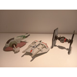Coleção Star Wars Kit 3 Mini Naves Disney Takara Tomy