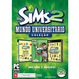 Coleção The Sims 2 Mundo Universitário Pc Original Portugues