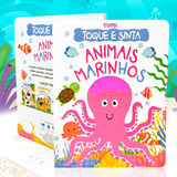Coleção Toque E Sinta Livro Infantil Bebê Animais Marinhos Fazenda Livro Sensorial Texturas