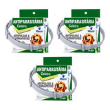 Coleira Antipulgas E Carrapatos Para Cães Kit 3un Original