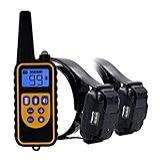 Coleira De Treinamento Para 2 Cães Colar Anti Casca Colarinho De Cães Vibrando Com Controle Remoto Vibração Modo De Bipe Treinamento Dispositivo Impermeável 1000 Pés Trabalhando