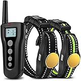Coleira De Treinamento Para Cães Bousnic 2 Cachorros Atualizada Com Controle Remoto Recarregável à Prova D água E Coleira Elétrica Com Vibração Bip Para Cães Pequenos E Médios 15 Kg 120 Lbs 