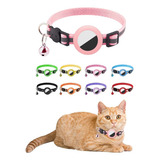 Coleira Gato Cachorro Com Guizo Case Capa Para Airtag Cor Rosa