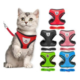Coleira Para Gatos Com Guia Peitoral Ajustável E Confortável