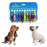 Coleira Para Pet Cachorros Pequenos Cartela Com 10 Estampado Cor Sortida Estampados Tamanho Da Coleira P