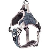 Coleira Peitoral Antipuxão Para Cachorro MADOG Comfort Azul XG