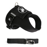 Coleira Peitoral Colete Guia Confortável Pet Finess Para Cachorro Tamanho 4 Cor Preto