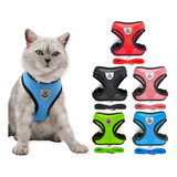 Coleira Peitoral Para Gatos Coleira Com Guia Super Ofertas Cor Azul Tamanho Da Coleira G