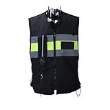 Colete Airbag Para Motocicleta 0 18 Segundos Para Acionar O Sistema Profissional De Airbag Com Tiras Reflexivas Fivela Ajustável Homens Adultos Em Forma Jaqueta De Ciclismo Feminina Color Black