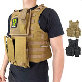 Colete Airsoft Modular Tático Proteção Militar Molle Full