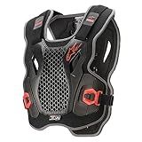Colete Bionic Action Chest Preto Vermelho Xl 2X Alpinestars