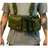 Colete Chest Rig Modular Verde Shark