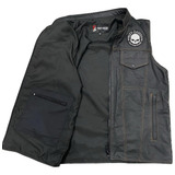 Colete Couro Harley davidson Caveira Motoqueiro Motoclub