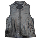 Colete De Couro Portland Feminino Motociclista Motoclube