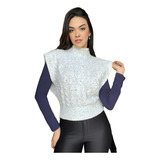 Colete De Tricot Feminino Tricô Mousse Ref 268
