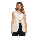 Colete Feminino Maxi Longa De Neoprene Outono Inverno
