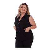Colete Feminino Plus Size Social Two Way
