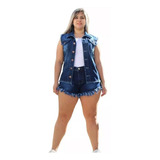 Colete Jeans Lindo Plus Size Do P Ao G5 Moda Feminina