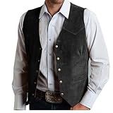 Colete Masculino Leve Para Uso Ao Ar Livre Plus Size Jaqueta De Caminhada Com Bolsos Cardigã Retrô Moderno Y2 Preto GG