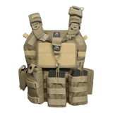 Colete Modular Plate Carrier F Contato 8 Peças Bandoleira