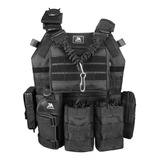 Colete Modular Plate Carrier F Contato 8 Peças Bandoleira